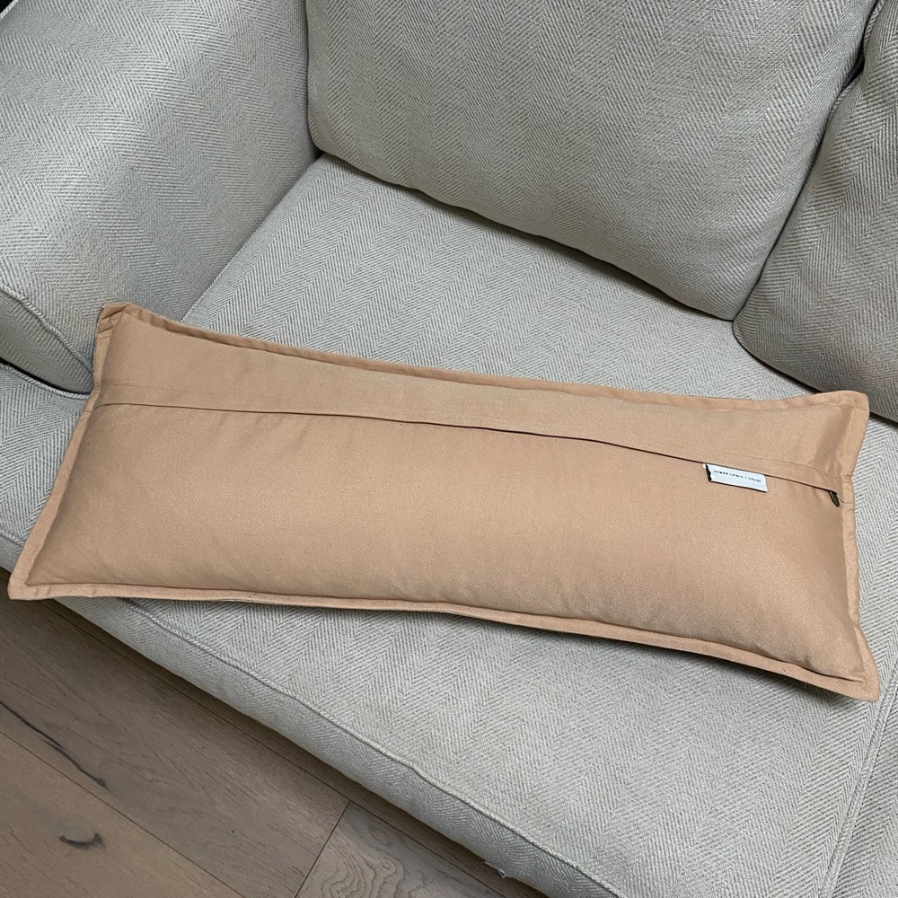 Amber Lewis x Loloi Vespera Pillow Brown / Multi 13" x 35" - Picture 3 of 5